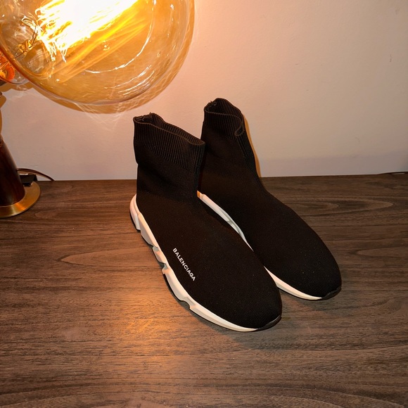 Balenciaga Speed Trainer - sock style - black & white, gently used sneakers - Picture 1 of 6